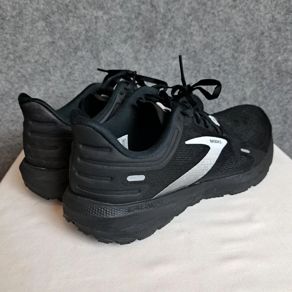 Brooks Men's Black Running Shoes with Reflective Silver Logo
